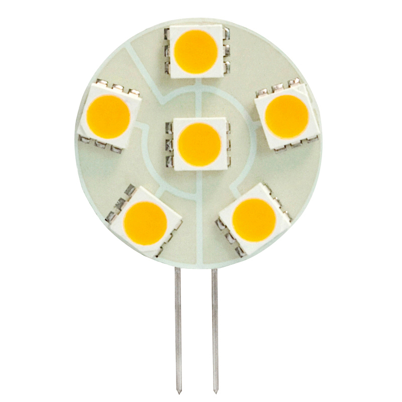 AC10-18V/DC10-30V, Side Pin T3 JC G4 LED Bulb, 1.2 Watts, 10W Equivalent, 5-Pack AC10-18V/DC10-30V, Side Pin T3 JC G4 LED Bulb, 1.2 Watts, 10W Equivalent, 5-Pack